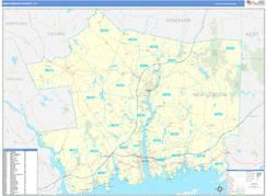 New London County, CT Digital Map Basic Style